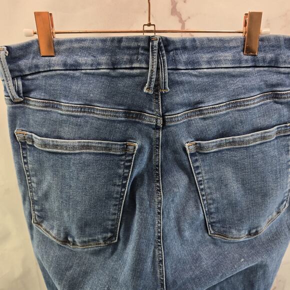 Good American Jeans Womens 14 16 18 Denim High Rise Medium Wash Full Length - Picture 6 of 11